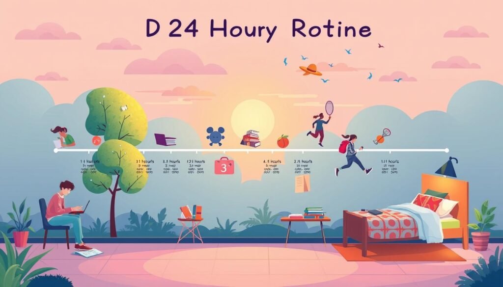 24-hour daily routine for students